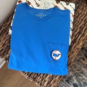 Vineyard Vines Bright Blue Pocket Tee